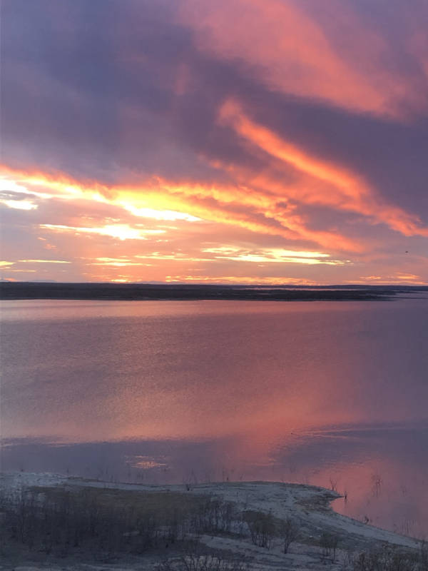 sunrise over amistad reservoir